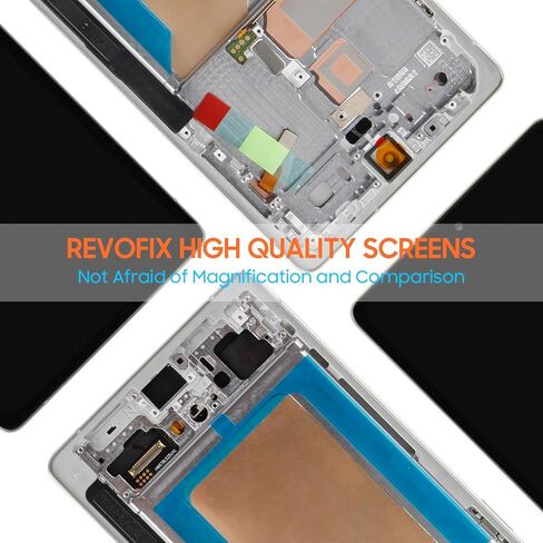 بديل شاشة OLED لهاتف Samsung Galaxy S25 Ultra 5G لشاشة Samsung S25 Ultra 5G LCD SM-S938U SM-S938U1 SM-S938B مجموعة زجاجية رقمية تعمل باللمس (فضي مع إطار، إصدار الولايات المتحدة) in Kuwait