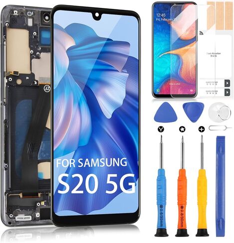 INCELL لهاتف Samsung Galaxy S20 5G استبدال الشاشة لجهاز Galaxy S20 5G شاشة LCD تعمل باللمس محول رقمي SM-G981F SM-G981U (أسود مع إطار، لا توجد وظيفة بصمة الإصبع) (ليس لـ 4G وSM-G981N) in Kuwait