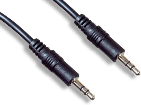 كيبليرا كابل صوت ستيريو 3.5 ملم 28AWG كابل صوت أسود (ZCUUFEMM-06) in Kuwait