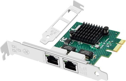 1 Gb PCI-E Network Card with Broadcom BCM5720,10/100//1000mbps Dual Ports Network Adapter PCI Express Low Profile,Full Height Bracket Ethernet Card for Desktop PC,Server,Industrial PC in Saudi Arabia