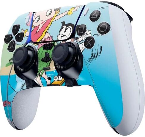 غلاف Skinit المخصص للألعاب متوافق مع وحدة تحكم PS5 DualSense Edge Pro - تصميم Betty Boop لركوب الأمواج المرخص رسميًا in Kuwait