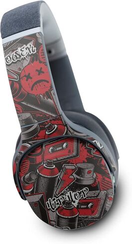 غلاف MightySkins متوافق مع Skullcandy Crusher Evo Wireless - Red Hip Hop | غطاء ملتف واقٍ ومتين وفريد ​​من نوعه من الفينيل | سهل التطبيق | صنع في الولايات المتحدة الأمريكية in Kuwait