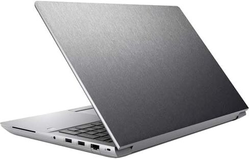 غلاف كمبيوتر محمول من Skinit متوافق مع HP ZBook Fury 16 G10 - تصميم ذو نسيج فولاذي مصقول باللون الأسود مرخص رسميًا in Kuwait