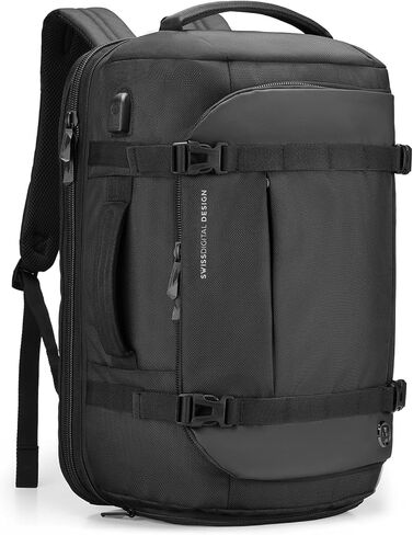 Swissdigital Design Pixel Travel Laptop Backpack For men with USB Charging Port Smart Bag with RFID Fits 15.6 Laptop in Saudi Arabia