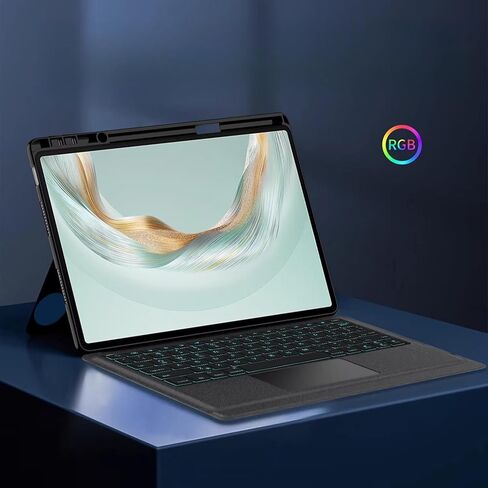 لوحة مفاتيح بلوتوث لاسلكية مع حامل أقلام، حافظة مغناطيسية قابلة للفصل لجهاز Huawei MatePad Pro 12.2/13.2، 11.5S/Mini 8.8 /Air 12 (أسود، لوحة مفاتيح [Hi/MatePad Mini 8.8" (2025)]) in Kuwait