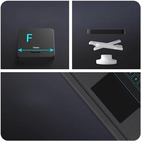 لوحة مفاتيح بلوتوث لاسلكية مع حامل أقلام، حافظة مغناطيسية قابلة للفصل لجهاز Huawei MatePad Pro 12.2/13.2، 11.5S/Mini 8.8 /Air 12 (أسود، لوحة مفاتيح [Hi/MatePad Mini 8.8" (2025)]) in Kuwait