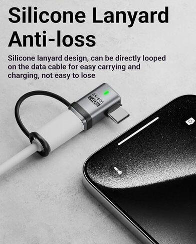 USB4.0 V2.0 Adapter Cable, 240W USB Type-C Female to Type-C Male with LED, 120Gbps Max Transfer, 16K@60Hz Single Display USB C Coupler Silver 2 Pack in Kuwait