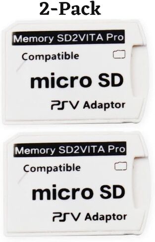 Guz Pack 2 pcs V5.0 SD2VITA PSVSD Pro Adapter for PS Vita 3.60 Micro SD Memory Card in Saudi Arabia