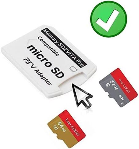 Guz Pack 2 pcs V5.0 SD2VITA PSVSD Pro Adapter for PS Vita 3.60 Micro SD Memory Card in Saudi Arabia