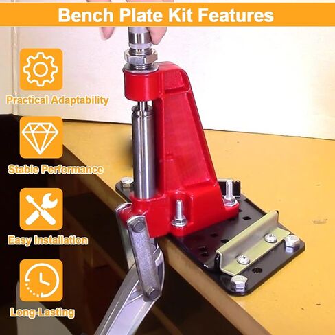 طقم لوحة مقاعد 90251 متوافق مع نظام Lee Reloading Press Precision Workbench Bracket Steel Workbench نظام التحرير السريع يناسب موديلات 90045 90052 90030، أسود in Kuwait