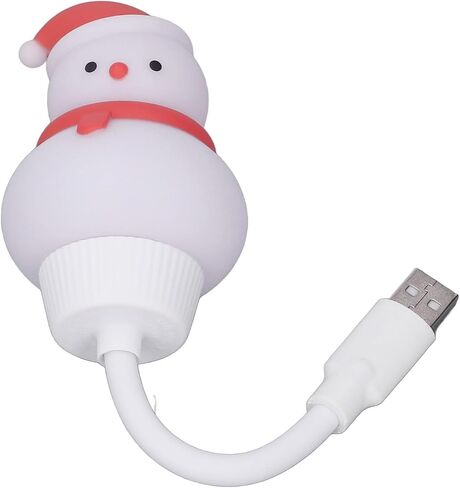 Mini USB LED Lamp Snowman Shape, Flexible Bendable Reading Light, USB Powered Plug and Play - Energy Saving, Portable Nightlight for Bedside Study and Camping in Kuwait