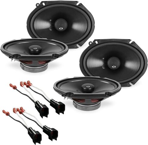 مكبرات صوت للسيارة NVX® NSP68 6x8، 540 وات بحد أقصى، 180 وات RMS، مكبرات صوت محورية ثنائية الاتجاه مع مكبرات صوت ذات قبة حريرية وX-Overs مدمجة، سهلة التركيب في السيارات/الشاحنات/الأبواب (زوج) in Kuwait