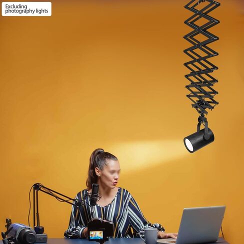 Adjustable Photography Ceiling Rail,Wall Mount Lighting Suspension System for Studio, Photo Shoots, Overhead Track Support for Home or Professional Photographers in Kuwait