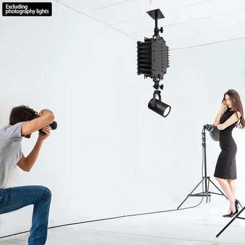 Adjustable Photography Ceiling Rail,Wall Mount Lighting Suspension System for Studio, Photo Shoots, Overhead Track Support for Home or Professional Photographers in Kuwait