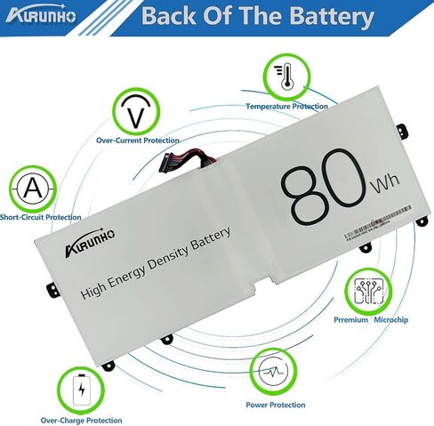 استبدال بطارية الكمبيوتر المحمول LBV7227E 80Wh لـ LG Gram 14Z90N 15Z90N 17Z90N 17Z90P 17Z95P Gram 16 2 في 1 16T90P 16Z90P 16Z90PC 16Z90PG 16ZD90P Series 7.74V 10336mAh in Kuwait