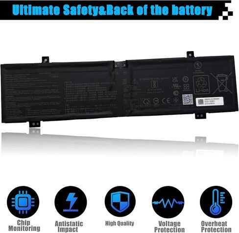 استبدال بطارية الكمبيوتر المحمول C41N2302 لجهاز Asus ProArt PX13 HN7306 ROG Zephyrus G14 GA403UI GA403UJ GA403UU GA403UV TUF Gaming A14 FA401WV-WB94 Series 0B200-04460000 0B20004460000 73Wh 4716 مللي أمبير 15.48 فولت in Kuwait