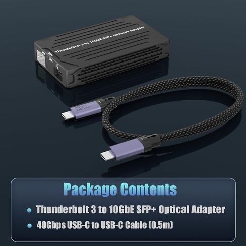 محول شبكة GLOTRENDS ST7411 USB إلى 10GbE SFP+ لأجهزة NAS/PC/Mac، متوافق مع Thunderbolt 5/4/3، يدعم Windows/macOS/Linux in Kuwait