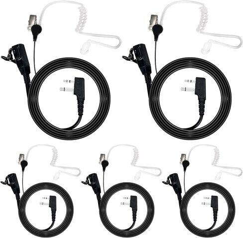 Walkie Talkie Headset for Midland Acoustic Tube Earpiece with Mic PTT for GXT1000VP4 LXT500VP3 GXT1050VP4 GXT1000XB, Two Way Radio Ear Piece for Walkie-Talkie, Pack of 5 in Kuwait