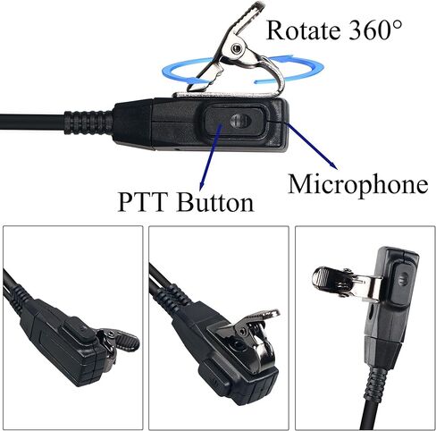Walkie Talkie Headset for Midland Acoustic Tube Earpiece with Mic PTT for GXT1000VP4 LXT500VP3 GXT1050VP4 GXT1000XB, Two Way Radio Ear Piece for Walkie-Talkie, Pack of 5 in Kuwait