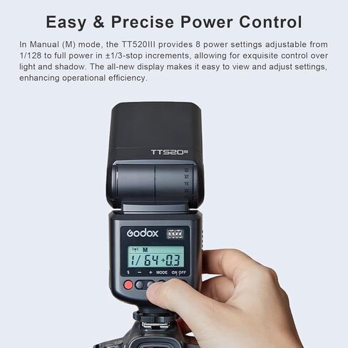 فلاش كاميرا GODOX TT520III - Speedlite، جهاز استقبال مدمج وجهاز إرسال RT متوافق مع كاميرات Canon Nikon Sony Olympus Pentax Fuji DSLR إلخ in Kuwait