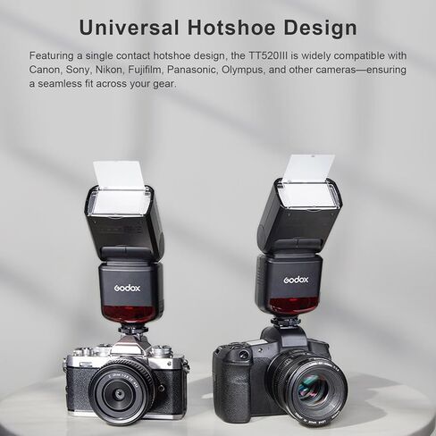 فلاش كاميرا GODOX TT520III - Speedlite، جهاز استقبال مدمج وجهاز إرسال RT متوافق مع كاميرات Canon Nikon Sony Olympus Pentax Fuji DSLR إلخ in Kuwait