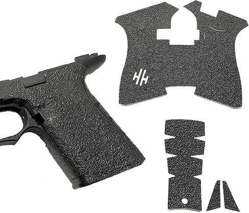 شريط قبضة مسدس Handleitgrips متوافق مع Glock 19/23 P80 شريط قبضة مسدس مطاطي أسود محكم، سهل التركيب، مملوك للمحاربين القدامى، صنع في الولايات المتحدة الأمريكية in Kuwait