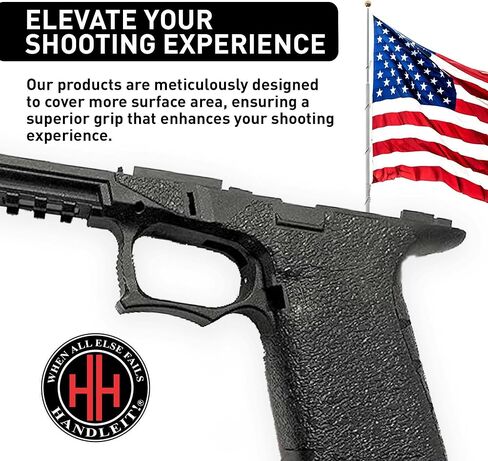 شريط قبضة مسدس Handleitgrips متوافق مع Glock 19/23 P80 شريط قبضة مسدس مطاطي أسود محكم، سهل التركيب، مملوك للمحاربين القدامى، صنع في الولايات المتحدة الأمريكية in Kuwait