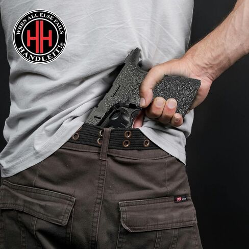 شريط قبضة مسدس Handleitgrips متوافق مع Glock 19/23 P80 شريط قبضة مسدس مطاطي أسود محكم، سهل التركيب، مملوك للمحاربين القدامى، صنع في الولايات المتحدة الأمريكية in Kuwait