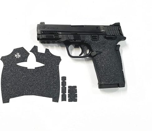 أجزاء مسدس تعزيز قبضة المسدس المطاطية المزخرفة من Handleitgrips لـ Smith and Wesson Shield ez 380 in Kuwait