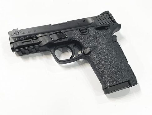 أجزاء مسدس تعزيز قبضة المسدس المطاطية المزخرفة من Handleitgrips لـ Smith and Wesson Shield ez 380 in Kuwait