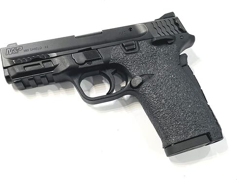 أجزاء مسدس تعزيز قبضة المسدس المطاطية المزخرفة من Handleitgrips لـ Smith and Wesson Shield ez 380 in Kuwait
