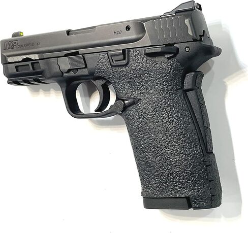 أجزاء مسدس تعزيز قبضة المسدس المطاطية المزخرفة من Handleitgrips لـ Smith and Wesson Shield ez 380 in Kuwait