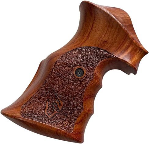 New Padauk Wood Grip for Taurrus Medium/Large Frame Square Butt .357 M44, 65, 80, 82, 83, 96, 431, 441, 607, 669 All Rough Pattern in Kuwait