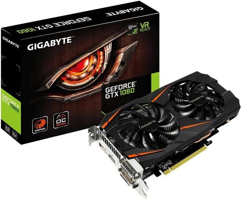 بطاقة رسومات جيجابايت GeForce GTX 1060 Windforce OC سعة 3 جيجابايت GDDR5 in Kuwait
