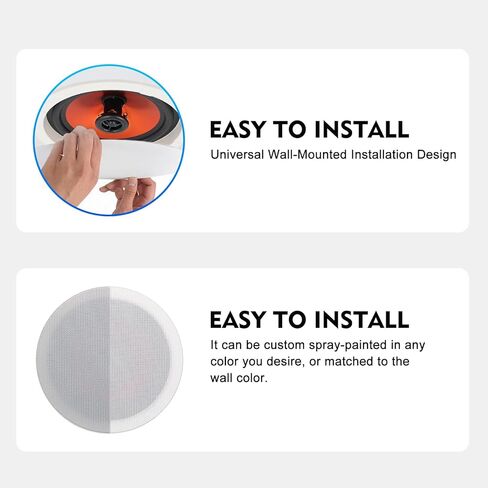 STUDIOFINIX 6.5 Inch Bluetooth 5.4 Ceiling Speakers with 4-Zone 8-Channel Amplifier,Independent Zone Volume Control for Home Theater, Studio,Multi-Room Audio System（8 Speakers） in Kuwait