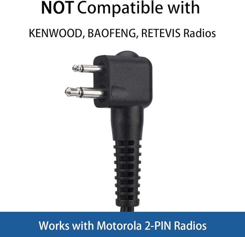 Walkie Talkie Earpiece Headset with Mic/PTT Compatible for Motorola Radio cls1410 cls1110 Cp200 cp200d cp185 bpr40 cp100 rdm2070d with Covert Acoustic Tube Earphone and Medium Earmolds in Kuwait
