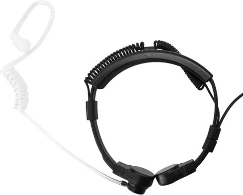 ETMY Throat Mic Compatible with Motorola APX 6000/XPR 7550e, Tactical Single-Ear Air Tube Headset with 3-Pair Earbuds, Neck-Comfort Design for Noisy Env/Tactical Use 1 Pack in Kuwait