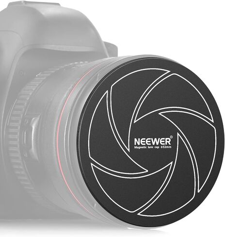 NEEWER 52mm Magnetic Aluminum Lens Cap with 52mm Thread, Compatible with NEEWER K&F Kase 52mm Magnetic Lens Filters and 52mm Camera Lens in Kuwait