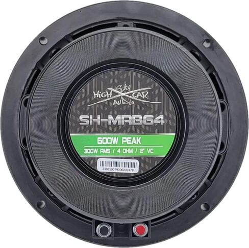Sky High Car Audio SHCA MRB64 مكبر صوت متوسط ​​المدى مقاس 6.5 بوصة مع رصاصة 600 وات 4ohm (مفرد) in Kuwait
