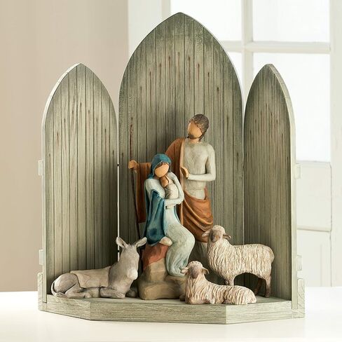 Willow Tree Gentle Animals of The Stable for The Christmas Story, Sculpted Hand-Painted Nativity Figures, 3-Piece Set in Saudi Arabia
