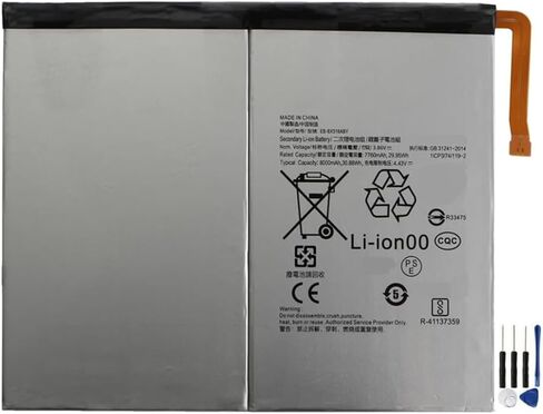 استبدال بطارية Civhomy EB-BX516ABY GH82-32744A لجهاز Galaxy Tab S9 FE X510 X516 SM-X510 SM-X510N SM-X516 SM-X516B SM-X516C SM-X516N SM-X518U سلسلة 3.86 فولت، 7760 مللي أمبير/29.95 وات في الساعة in Kuwait