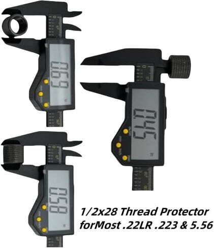 واقي الخيط 1/2 × 28 لـ .22LR .223 و5.56، فولاذ بلمسة نهائية من السيراميك (3PK) in Kuwait