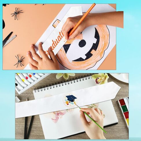20 Pcs Sublimation Graduation Stoles White Grad Sash Blank Graduation Honor Stoles Bulk for Students Grad Ceremony Party Photos Props, 69 Inches in Kuwait