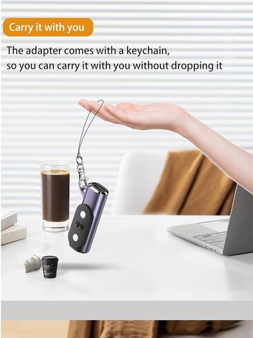 Type-C Charger Adapter for LEVN LE-HS031 V2/LE-HS017 V2 Ear Headphones, Magnetic Type-C Charging Converter for LEVN LE-HS031 V2/LE-HS017 V2 with Keychain Design,(2 Pack,Purple) in Kuwait