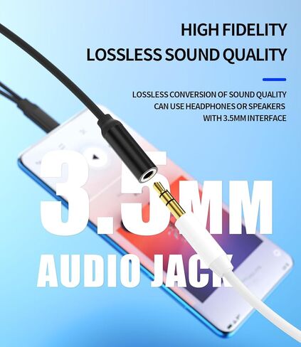 شاحن سماعة الرأس iPhone USB-C إلى 3.5 مم 2 في 1 محول DAC من النوع C Jack Audio Splitter Aux Dongle ملحقات سلك الشحن المتوافقة مع Samsung Galaxy Apple 15 Pro Max Plus iPad 10、Air4/5、Mini6、12.9 in Kuwait
