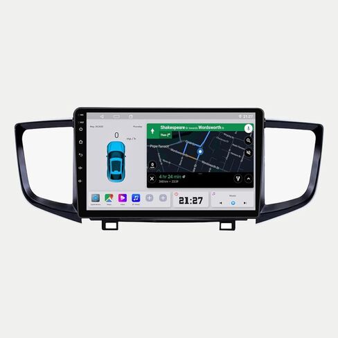 DUDUAUTO DUDU3 راديو السيارة لهوندا بايلوت 2016-2019 تحديث ستيريو 8-Core 4GB+64GB 10 "Carplay & Android Auto Head Unit مع خلفية DIY تخطيط مخصص شاشة تعمل باللمس للملاحة والموسيقى والراديو in Kuwait