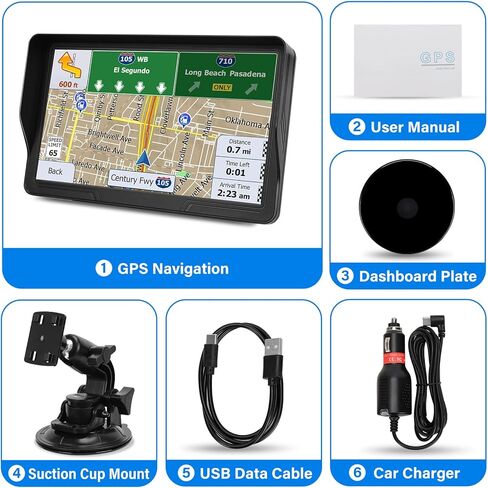 نظام تحديد المواقع العالمي (GPS) لشاحنة السيارة RV، نظام تحديد المواقع العالمي (GPS) بشاشة تعمل باللمس مقاس 9 بوصة للسيارة، 2026 خرائط تحديثات مجانية مدى الحياة، ملاحة خطوة بخطوة مع توجيه صوتي، كاميرا السرعة وتنبيهات الضوء الأحمر، توجيه مخصص للشاحنة in Kuwait