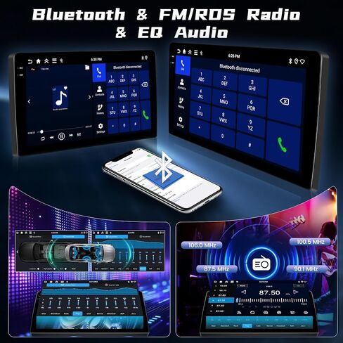 [4+128G] NHOPEEW Car Radio for Jeep Cherokee 2013-2018 with Wireless Carplay and Android Auto - 10 Inch Incell Touchscreen Android Car Stereo - GPS / 5GHz WiFi/EQ Audio/SWC + AHD Backup Camera in Kuwait