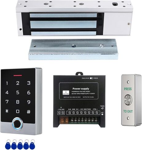 Smart Fingerprint Access Control System Kit with 600lbs Magnetic Lock, Tuya App Remote Control, Face Recognition, Fingerprint, Password & RFID ID Card Unlock in Saudi Arabia
