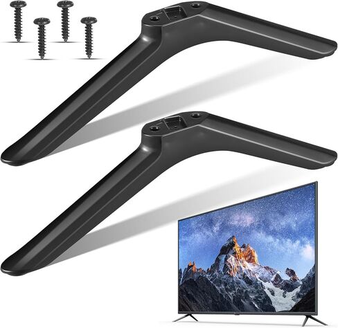 SEWACC Universal Tv Stand Legs Replacement with Screws, Tabletop Tv Base Pedestal Feet for 32 Inch Tvs, Monitor and Projector, Anti-Slip Feet for Living Room Bedroom in Kuwait